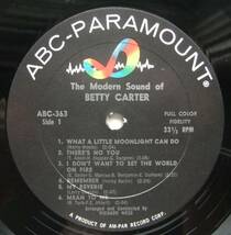 ◆ The Modern Sound of BETTY CARTER ◆ ABC 363 (AM-PAR) ◆_画像3