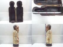 海外製 木彫り ボトル/ワイン収納 人形 高さ約 40cm 中古/アンティーク 品_画像2