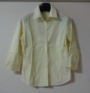 COCOLULU Cocolulu blouse yellow size M 7 minute sleeve office shirt shirt szkkuj y 0301*