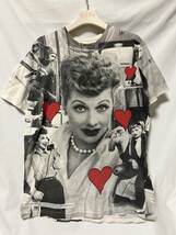 90s LUCILLE BALL ルシル ボール & DESI ARNAZ デジ アーナズ I LOVE LUCY Tシャツ M (M-6-16)_画像1