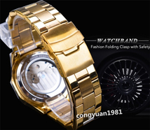 【人気】 メンズ高級腕時計 機械式 自動巻き カレンダー 曜日表示 トゥールビヨン デイ＆ナイト 紳士ウォッチ 夜光 防水 G/W_画像7