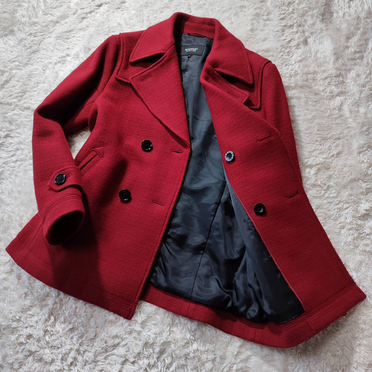 専用】Y's Red Label 2008AW ショート丈ピーコート 赤-