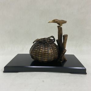 香炉　カワセミ　高岡銅器　