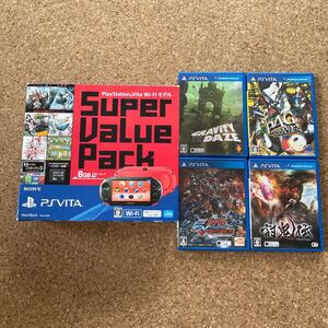 PS vita super value pack red/black +ソフト4本