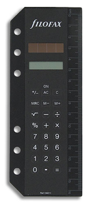 ソーラー電卓 システム手帳用 バイブル A5 A4 サイズ兼用 マルチフィット ファイロファックス filofax 134011