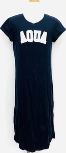  as good as new almost unused ultimate beautiful goods aquagirl Aqua Girl maxi One-piece short sleeves One-piece navy navy blue jersey - material simple Logo lovely 