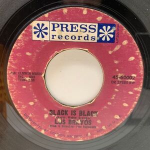 【スペインのビートルズ】7インチ USオリジナル LOS BRAVOS Black Is Black ('66 Press) ビートポップ 45RPM.