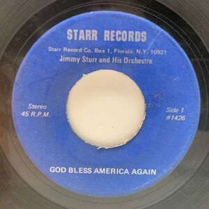 7インチ USプレス JIMMY STURR & HIS ORCHESTRA God Bless America Again (Starr) ポルカ 民俗舞曲 45RPM.