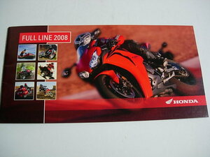 海外純正カタログ　Honda USA Motorcycle ATV Marine FULL LINE 2008 ホンダ アメリカ　英語　GOLDWING　VTX1800 　FOURTRAX　AQUATRAX 