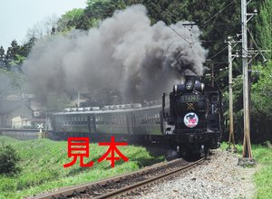 鉄道写真、645ネガデータ、146481340006、C58-363、パレオエクスプレス（こどもの日記念ヘッドマーク＋緑ナンバープレート）、秩父鉄道