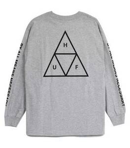 HUF Triple Triangle L/S T-Shirt Grey Heather M Tシャツ