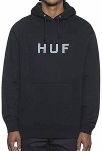HUF Original Logo Pullover Hoodie Black/Grey M パーカー