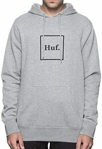 HUF Box Logo Pullover Hoodie Grey Heather L パーカー