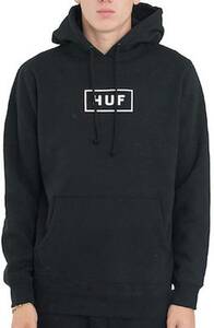 HUF Bar Logo Pullover Hoodie Black M パーカー