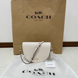 新品 コーチ COACH バッグ ショルダーバッグ チョーク ラグジュアリー ペプルド レザー エレン クロスボディー 未使用