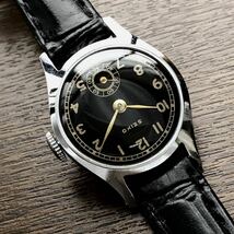 希少 ★ 精工舎 セイコー SEIKO 1930年代〜 モリス8型 戦前 全数字 黒文字盤 スモセコ 手巻 動作品 検) 戦中 ブラック SEIKOSHA _画像3