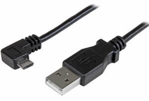 StarTech Micro USBケーブル 1m L型右向き オス/オス 