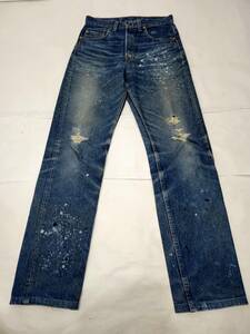 雰囲気抜群 ～90s USA製 Levi's 505 w29 90年代 アメリカ製 ヒゲ落ち ハチの巣 ビンテージジーンズ