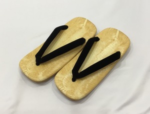 雪駄★鼻緒黒★台ビニール×中スポンジ×底ライト★新品★未使用品★男物★サイズ25.0cm【ゆずりは】3624