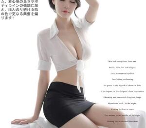 制服 セクシー OL 女教師 秘書 セクシー 誘惑 Tバック付き 3点セット