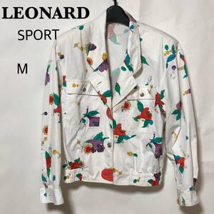 レオナール ジャケット 訳あり品/LEONARD SPORT コットン 花柄 宝石プリント ブルゾン