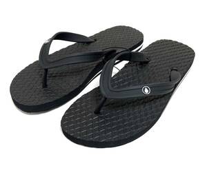 VOLCOM ボルコム V0812101BLK① メンズ US10 28cm ビーチサンダル Ecoなビーサン BeachSandal ブラック 黒色 ヴォルコム 新品即決 送料無料