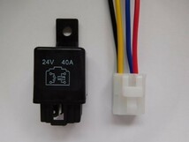 4極リレー ４ピン 車載リレー 24V 送料220円～ 24V 検) ハザード フォグ エーモン トラック 代用 修理 HID LED ライト_画像1