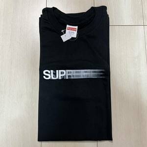 送料無料 黒L Supreme motion logo Tee Tシャツ