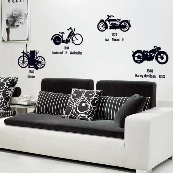 （NO.283）DIY剥がせる飾り壁紙ウォールステッカー綺麗な仕上り バイク