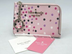 ★★◆良品 kate spade ケイトスペード カードケース コインケース 小銭入れ ドット 水玉柄 WLR00193 ピンク系 レディース ピンクマルチ◆