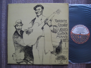 ★VA:♪FAVORITE COUNTRY BLUES GUITAR-PIANO DUETS 1929-1937★Charlie Spand/Leroy Carr/Blind Blake/etc★YAZOO L-1015★US盤★LP★