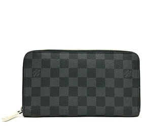 ▼【LOUIS VUITTON】ルイヴィトン LV ダミエ グラフィット ジッピー オーガナイザー ラウンドファスナー 長財布 ウォレット N63077 RA5959