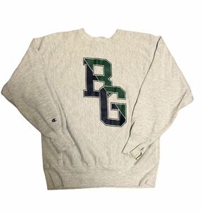 Champion チャンピオン スウェット リバースウィーブ 両面プリント Reverse Weave sweat サイズLARGE MADE IN USA BGSU プリント