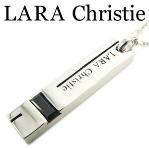 LARA Christie ララクリスティー サイドウェイネックレス ブラック メンズ シルバー925 エナメル P3037-B