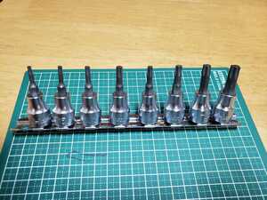 # prompt decision free shipping #Ko-ken(ko- ticket )3/8 torx bit socket 8 point set ( hole none )... prevention screw Harley Davidson and so on 