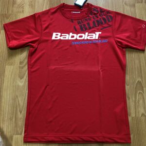 【色褪せによるジャンク品】バボラ（Babolat)半袖シャツ　タグ付き　Sサイズ　BAB-1011