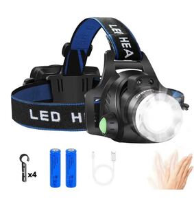 ヘッドライト LED ヘッドランプ 充電式 高輝度CREE T6 人感センサー