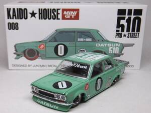 MINI GT★ダットサン 510 プロストリート グリーン KDO510 MJ Exclusive KHMG008 街道★はうす PRO★STREET Datsun 北米限定 MiJo