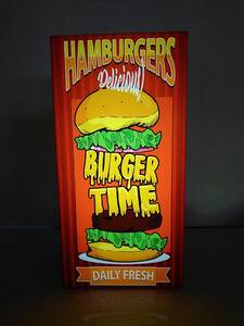 アメリカン ファストフード カフェ ハンバーガー ビックバーガー レストラン テーブル カウンター サイン 看板 置物 雑貨 LED2wayライトBOX