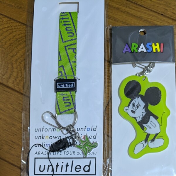 嵐untitled ネックストラップ・展覧会 ミッキー キーチェーン