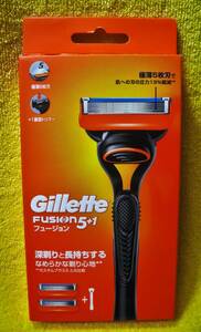 ◆【未開封】ジレット フュージョン Gillette FUSION 5+1 本体ホルダー＆替刃2コ付 ◆ 送料210円～