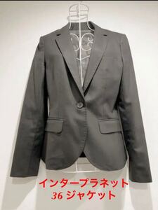 テーラードジャケット スーツ ジャケット インタープラネット 黒 ブラック S 23区 COMME CA ISM