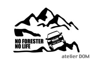 山とフォレスターSJ ステッカー NO FORESTER NO LIFE (Lサイズ) カッティングステッカー 切り文字 スバル SJ5