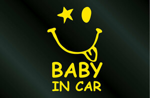  hand .. manner BABY IN CAR Nico Chan sticker D type 