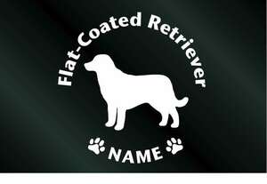 名前入り 犬のステッカー フラットコーテッドレトリーバー (Sサイズ) DOG 犬 シール フラットコーテッドレトリバー