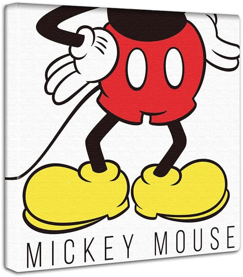 ミッキーマウス ディズニー 壁掛け キャンバス 絵画 新品 現代アート 絵 キャンバス画 30x30cm アートパネル インテリア アートポスター, 美術品, 絵画, その他