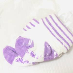  новый товар America покупка товар LITTLE ME baby носки ( окантовка лиловый ) размер 0-12month *4type другой лот 