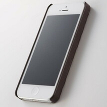 Simplism 次元シリーズ iPhone SE 5s 5 (4インチ) 純日本製ケース・フィルムセット ラタンテクスチャー 黒茶色 TR-JGIP5-TKC_画像2
