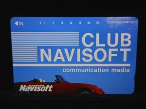 テレカ 105度数 CLUB NAVISOFT communication media ZENRIN ゼンリン オープンカー 未使用 T-7183