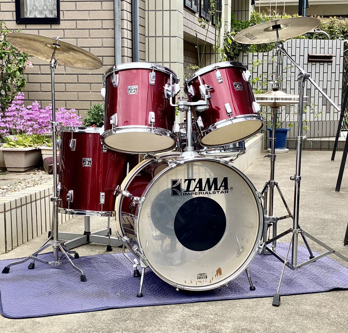 グリーン・ホワイト系 完成品♪ TAMA SUPERSTAR ドラムセット引き取り